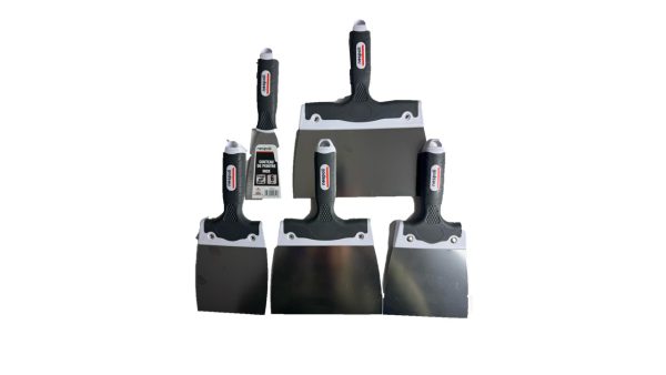 Lot de 5 couteaux de peintre en inox